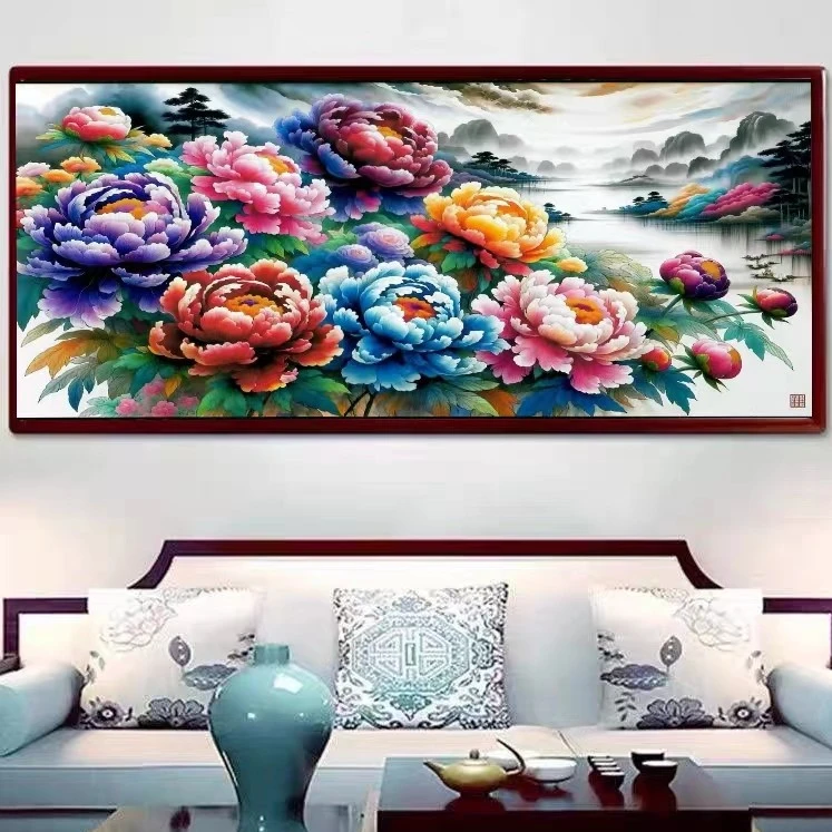 十字绣套件 墨上花开230*100大格 原创版权 自留款 f989