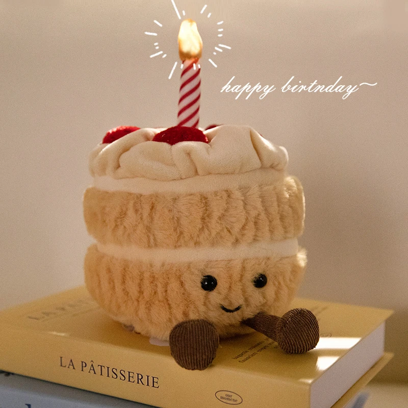 生日蛋糕音乐玩偶毛绒玩具可爱公仔娃娃发光会唱歌摆件生日礼物女