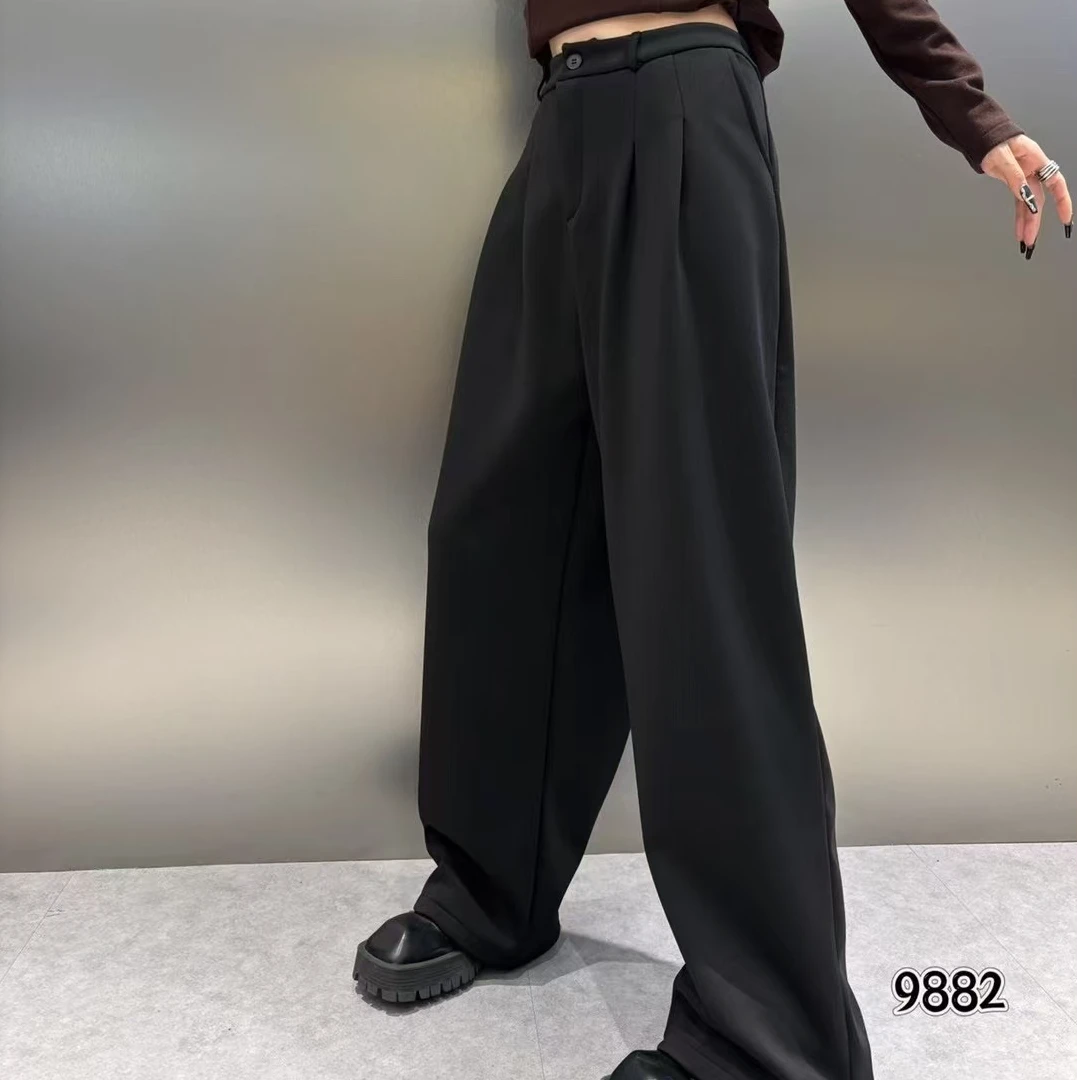 净版阔腿裤9882饕餮服饰大码女装秋季新款时尚百搭直筒