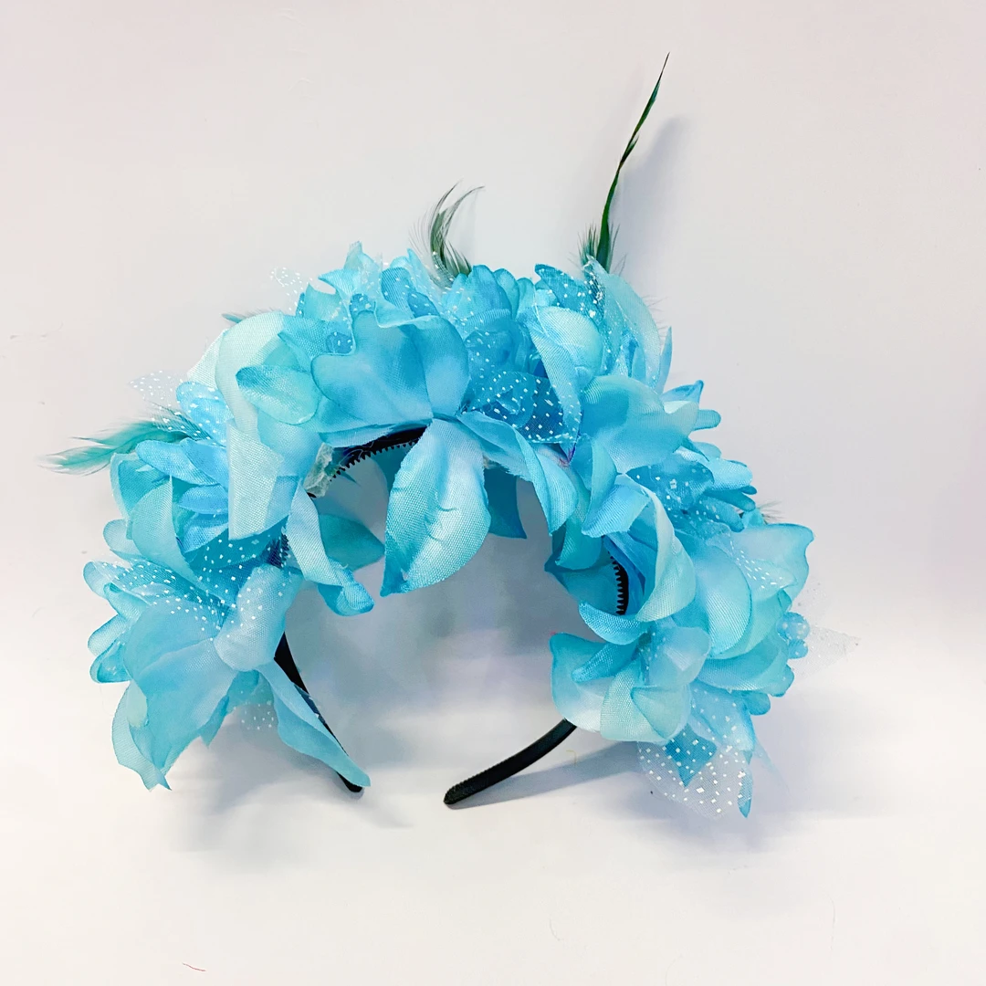 秧歌头花鸡毛花发箍秧歌头饰头花东北二人转装扮饰品衣服造型