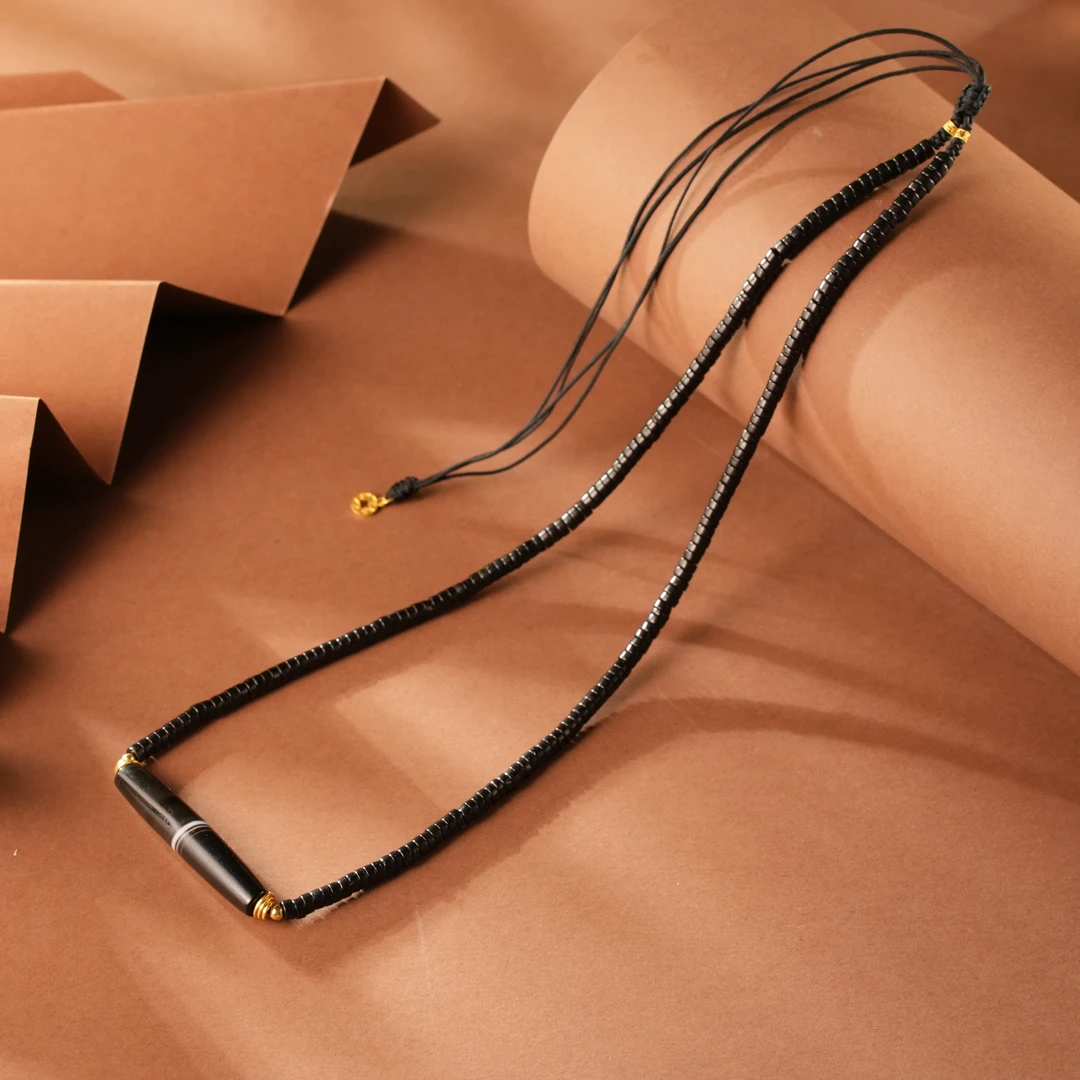 壹加师姐|手工设计18k横版药师玛瑙项链6502F多样性发一