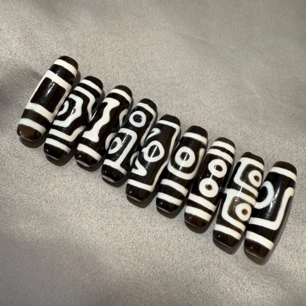 壹加小青|卢系古法黑白玛瑙单珠多样性发货发一个（编绳发）