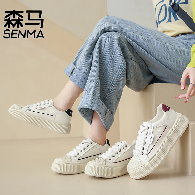 森马贝壳头小白鞋运动女秋季新款潮流百搭显瘦增高ins