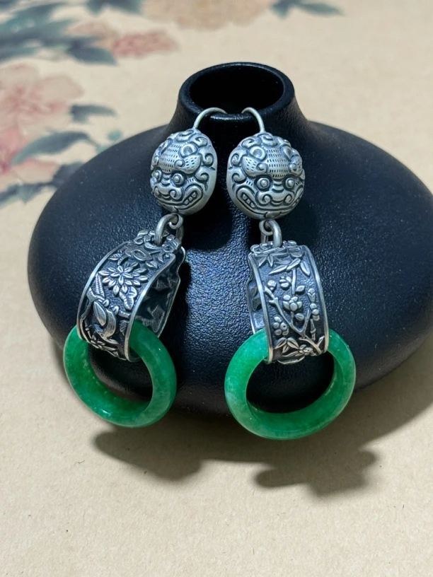 925银银制品 【武武银饰】纯银古风耳饰