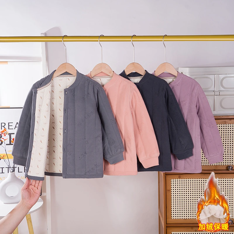 【自发热校服神器】棉袄初高中生大码中大童保暖上衣温变儿童棉袄