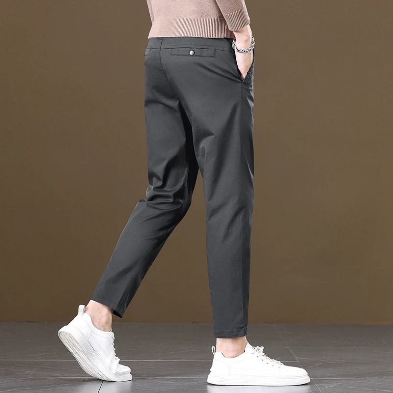 秋季男士九分休闲裤百搭潮流弹力韩版