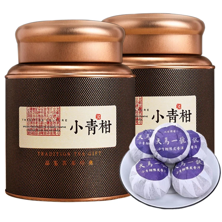 小青柑普洱茶正宗新会半生晒陈皮茶10年宫廷柑普茶叶熟茶青柑茶