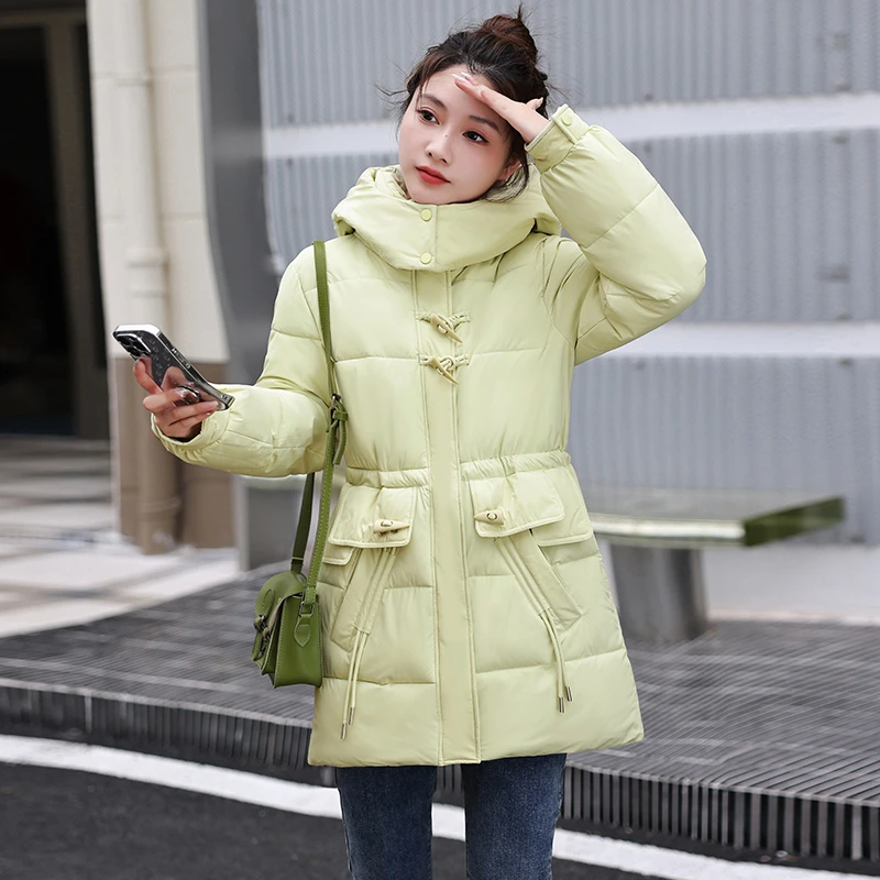 【粉丝专属】新款棉服女2025冬百搭时尚中长款棉衣保暖加厚棉袄外套