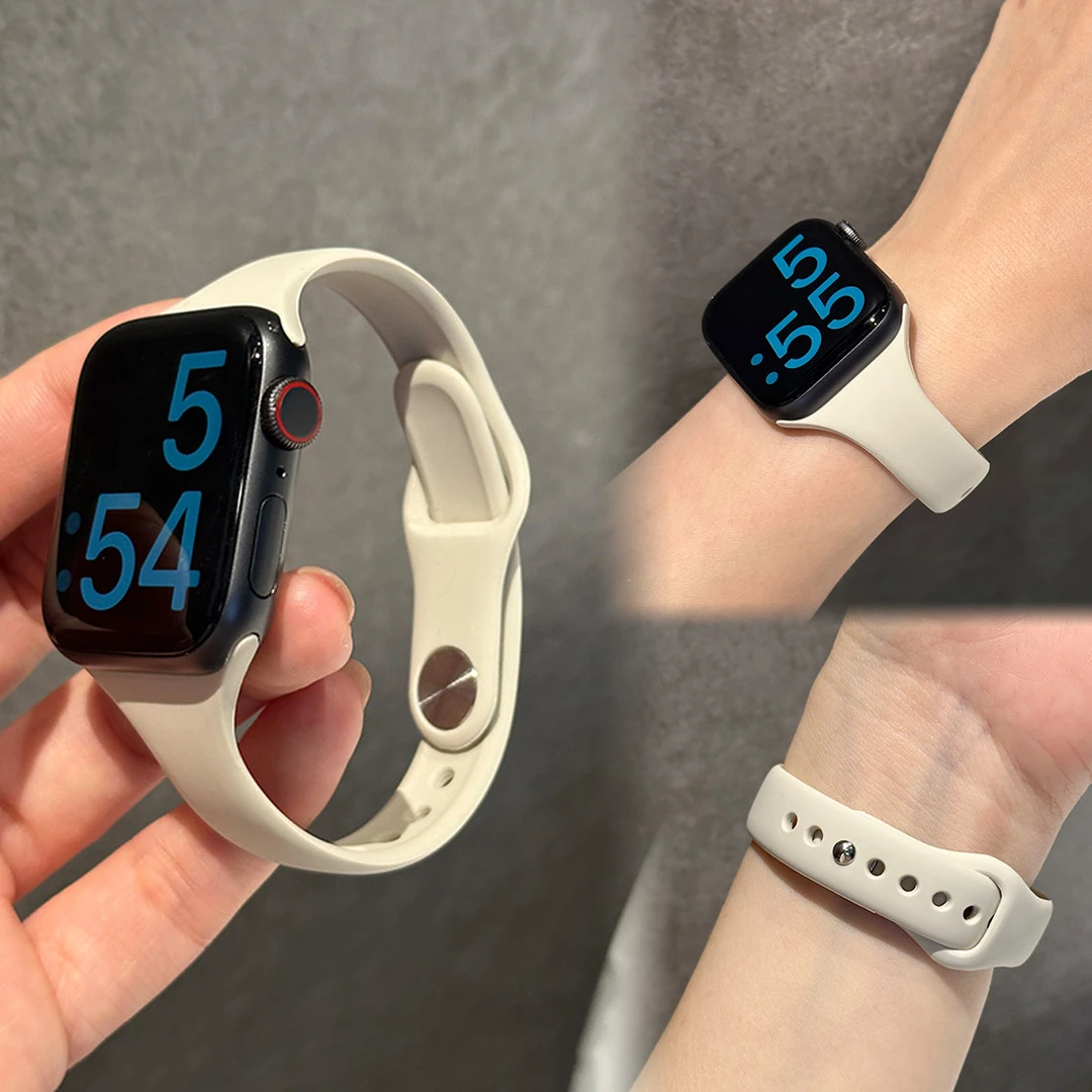华强北通用柔软硅胶iwatchS11替换表带适用applewatchs10s9se男女