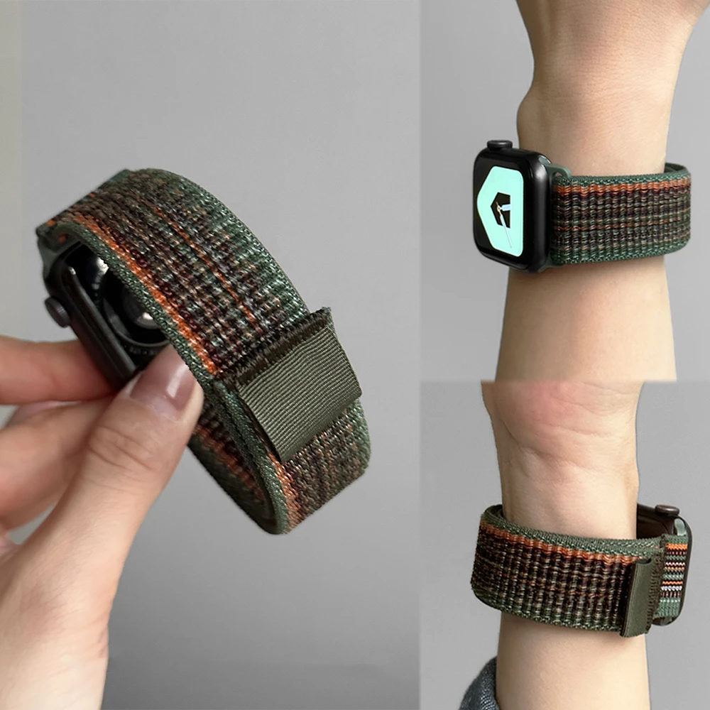 新款iwatch运动野径回环表带适用于s8applewatchs976代男女ultra2