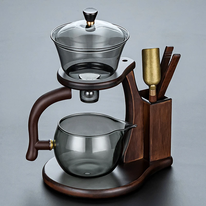 懒人泡茶神器玻璃茶具套装茶壶茶杯家用功夫茶自动泡茶器轻奢高档