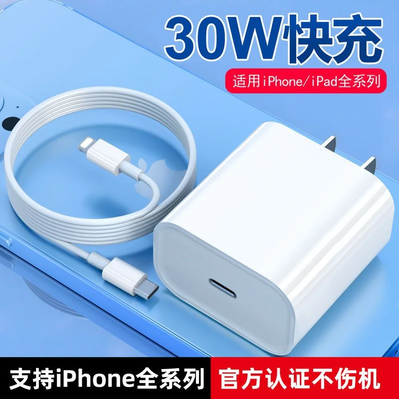 适用苹果ipad充电器30w充电头 PD30w苹果手机充电线快充数据线