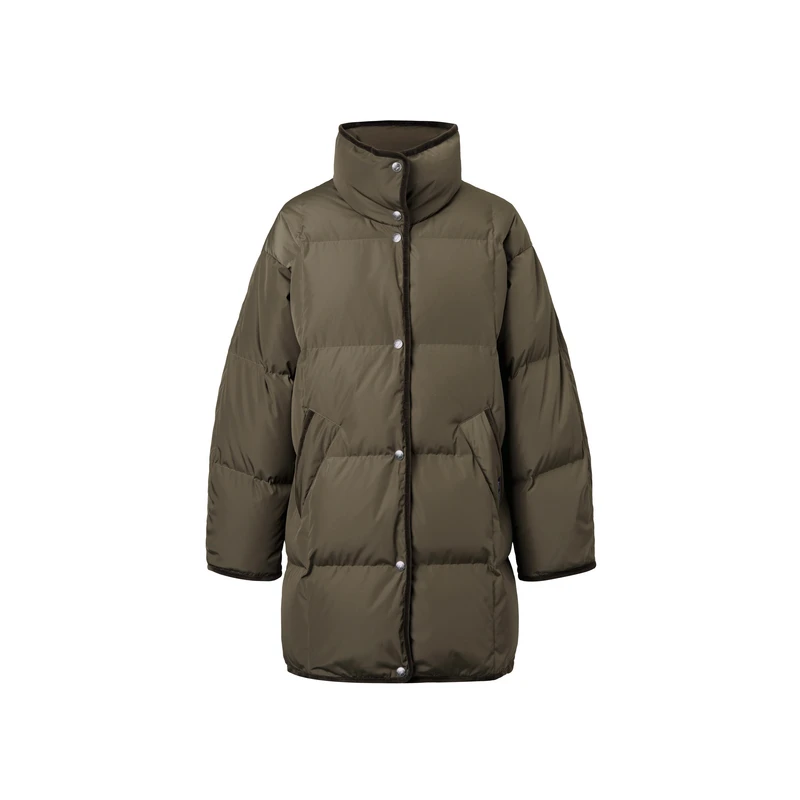 IIIVIVINIKO 2024AW"高密纱线"高领廓形中长羽绒服B449109155D