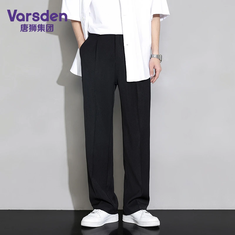 唐狮集团Varsden纯色小西裤男士可选升级加厚宽松百搭西装休闲裤