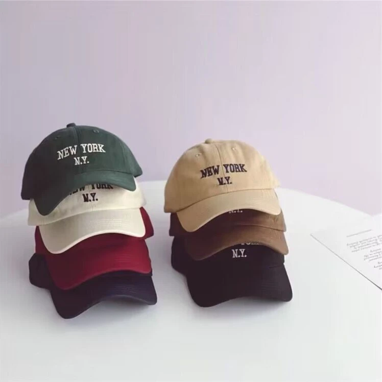 ins韩版秋款洋气字母缝标儿童鸭舌帽男女童宝宝夏季百搭棒球帽潮