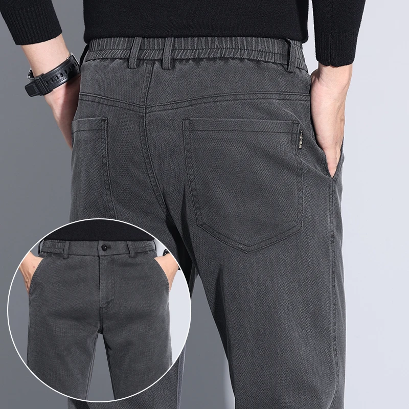 秋冬新款休闲裤男士韩版轻商务舒适百搭直筒裤宽松垂顺显瘦长裤男