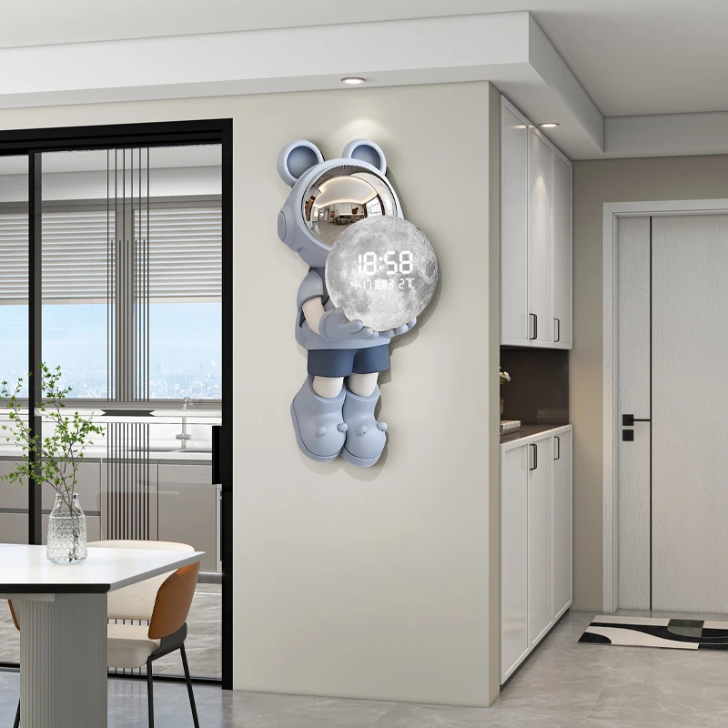 钟表挂墙万年历2025新款电子钟挂钟简约现代客厅家用装饰画时钟表