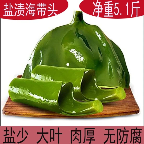 海带头新鲜盐渍海带根厚昆布头荣成海带片商用5.1斤火锅麻辣烫