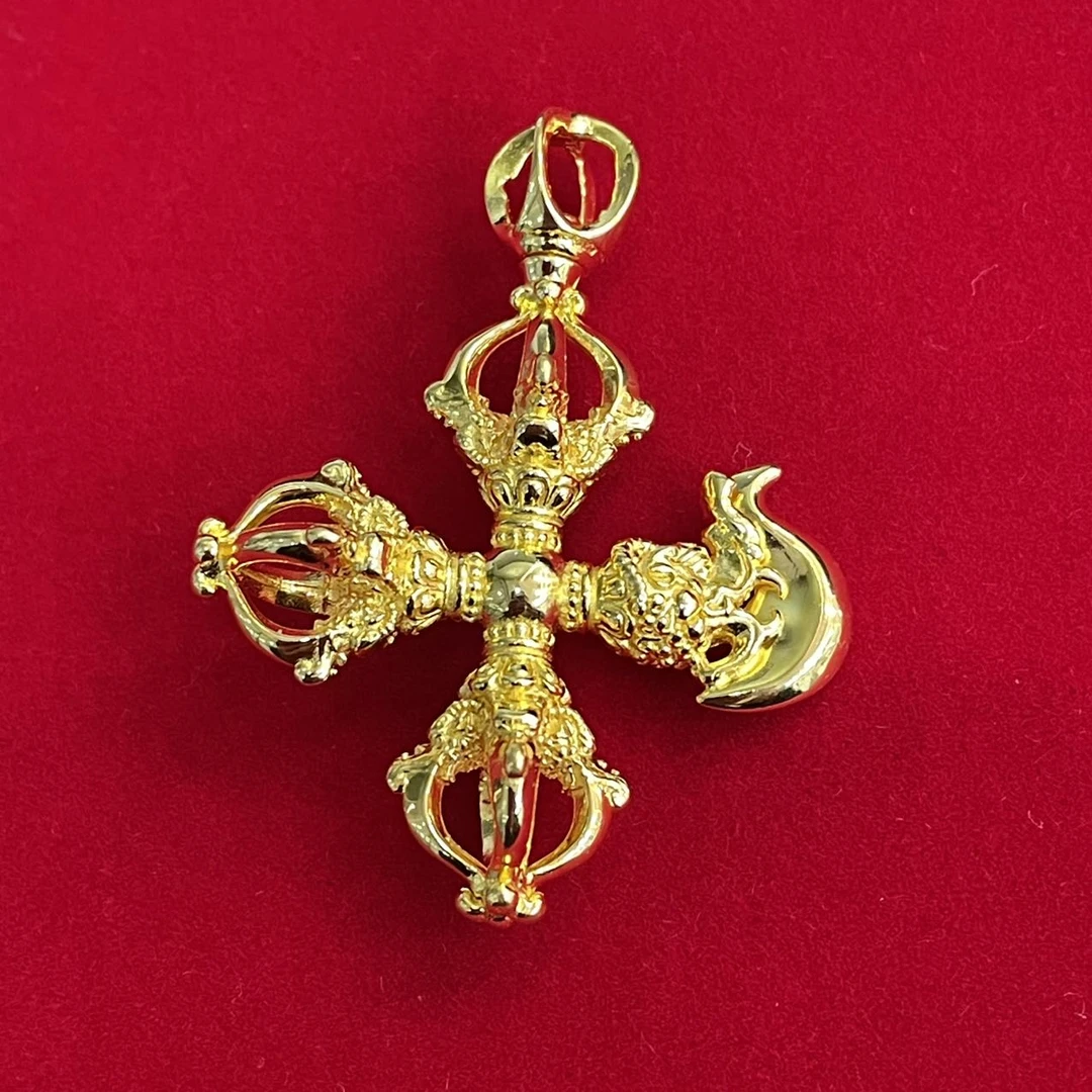 吊坠足银 十字架金刚杵吊坠  足银999.9  时尚大气气质