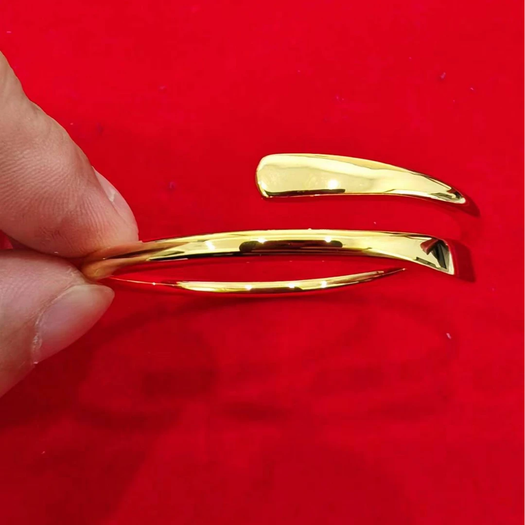 足银手镯 相遇开口手镯25克 经典百搭精致气质民族风精美简约素圈