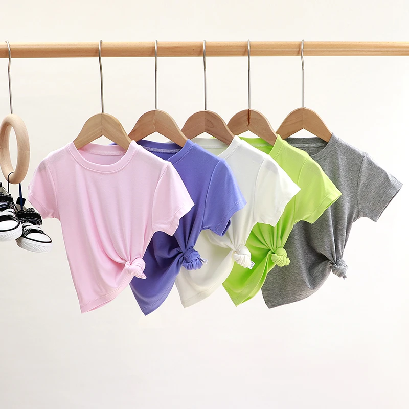 夏季新款人棉男童女童T恤宝宝休闲儿童T恤韩版童