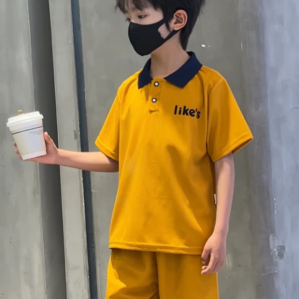 【秀秀搭档专属】儿童男童时尚休闲夏季宽松潮流中大童帅气套装
