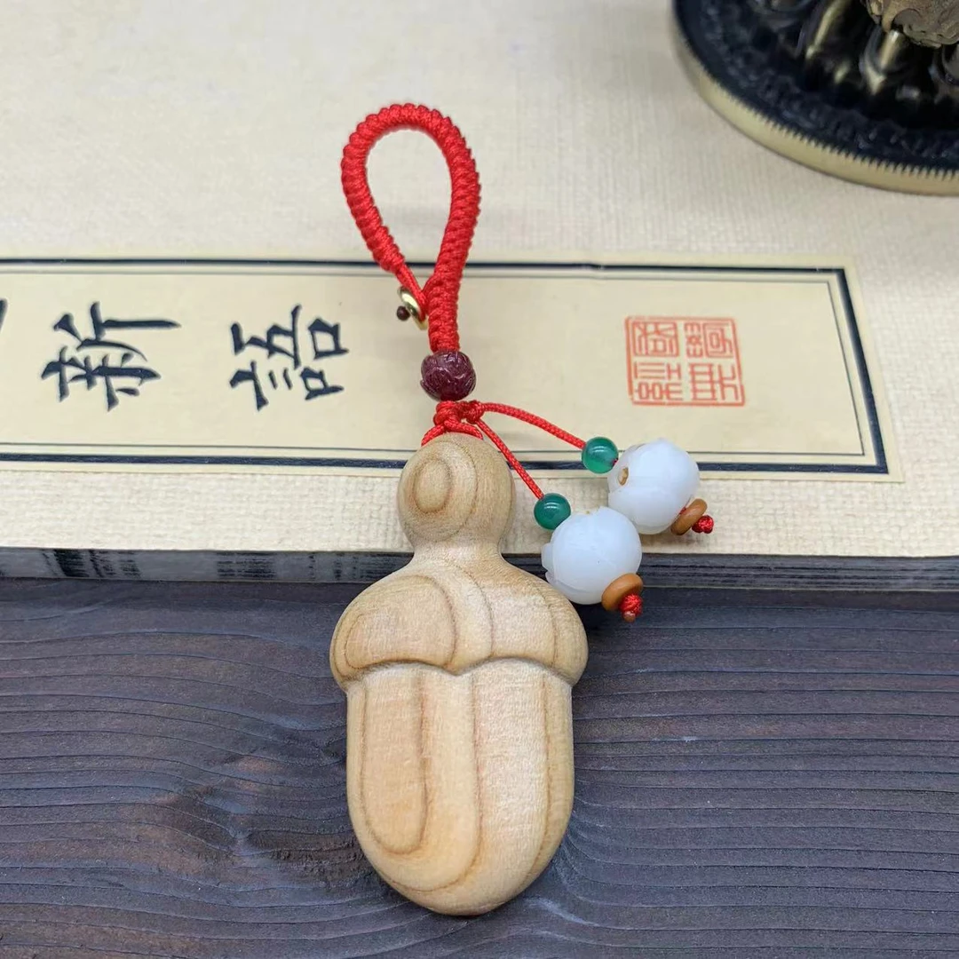 原生态桃木 小尚方宝剑  胖墩木雕桃木剑 钥匙扣（不参与赠送活动）