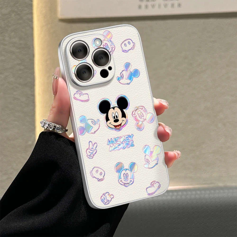 适用于苹果13华为OPPO小米VIVO高颜值金属漆羊皮铂金手机壳UA0043