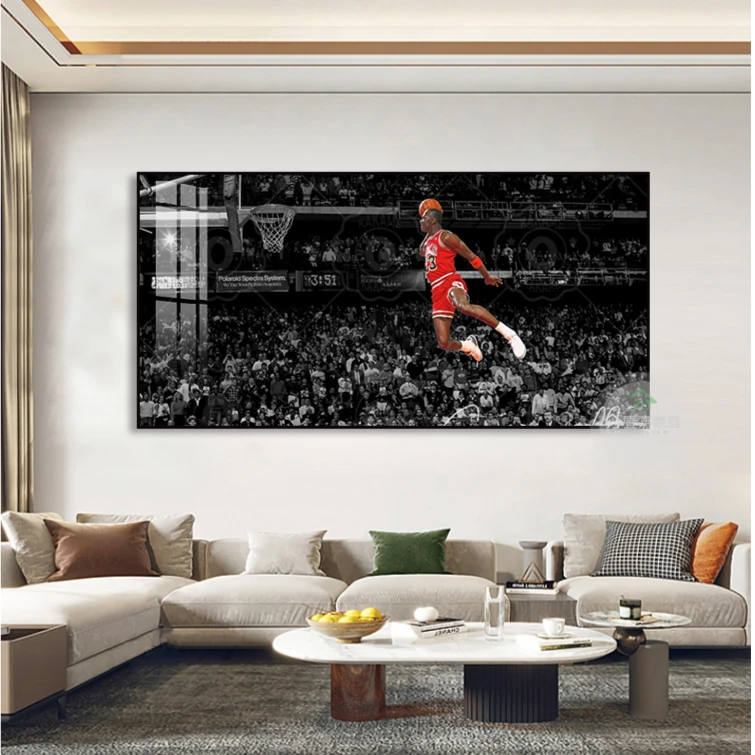 迈克尔乔丹NBA篮球球星客厅沙发装饰画卧室宿舍挂画体彩店墙壁画