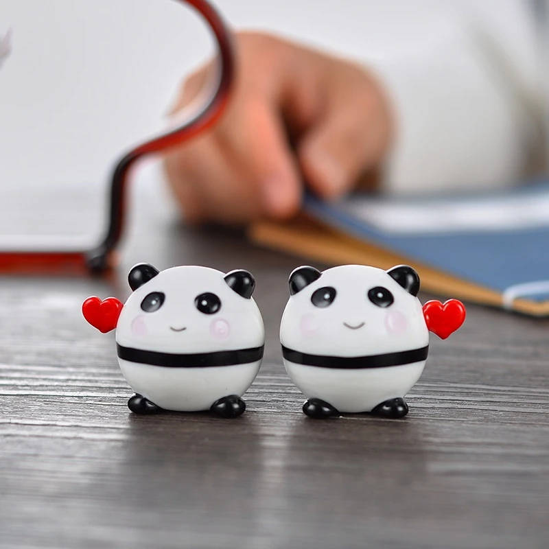 明尚德尚德瀛艺熊猫摆件神器学生动物个性茶宠摆件家用网红可爱