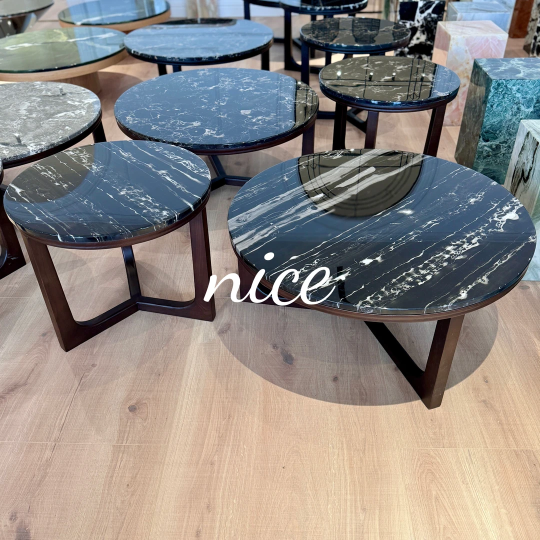 NICE·奢石 纯天然大理石奢石套几意式极简