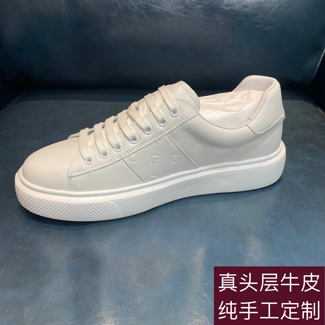 高档白色潮鞋板鞋高端轻奢男鞋休闲男鞋鞋子小白鞋休闲鞋男士男款