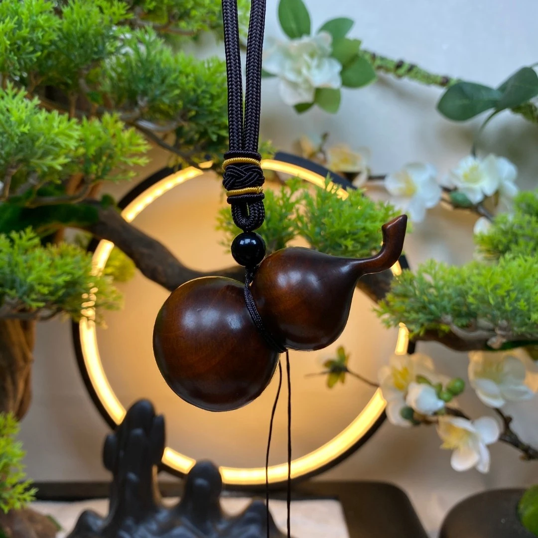 黄杨木仿古素葫芦手把件 挂件