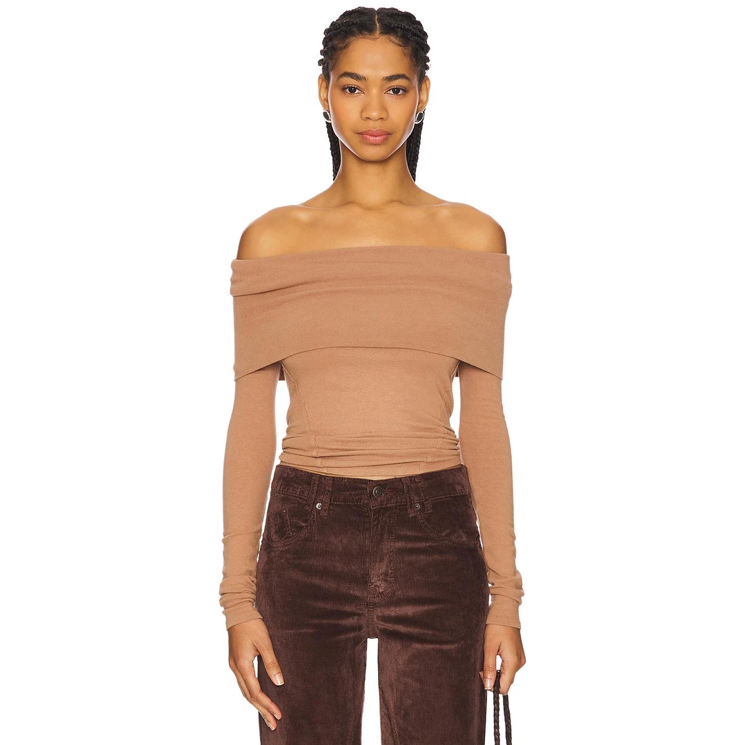 FREE PEOPLE FREE PEOPLE IRIS 层叠上装 棕黄色 春游出行衬衫