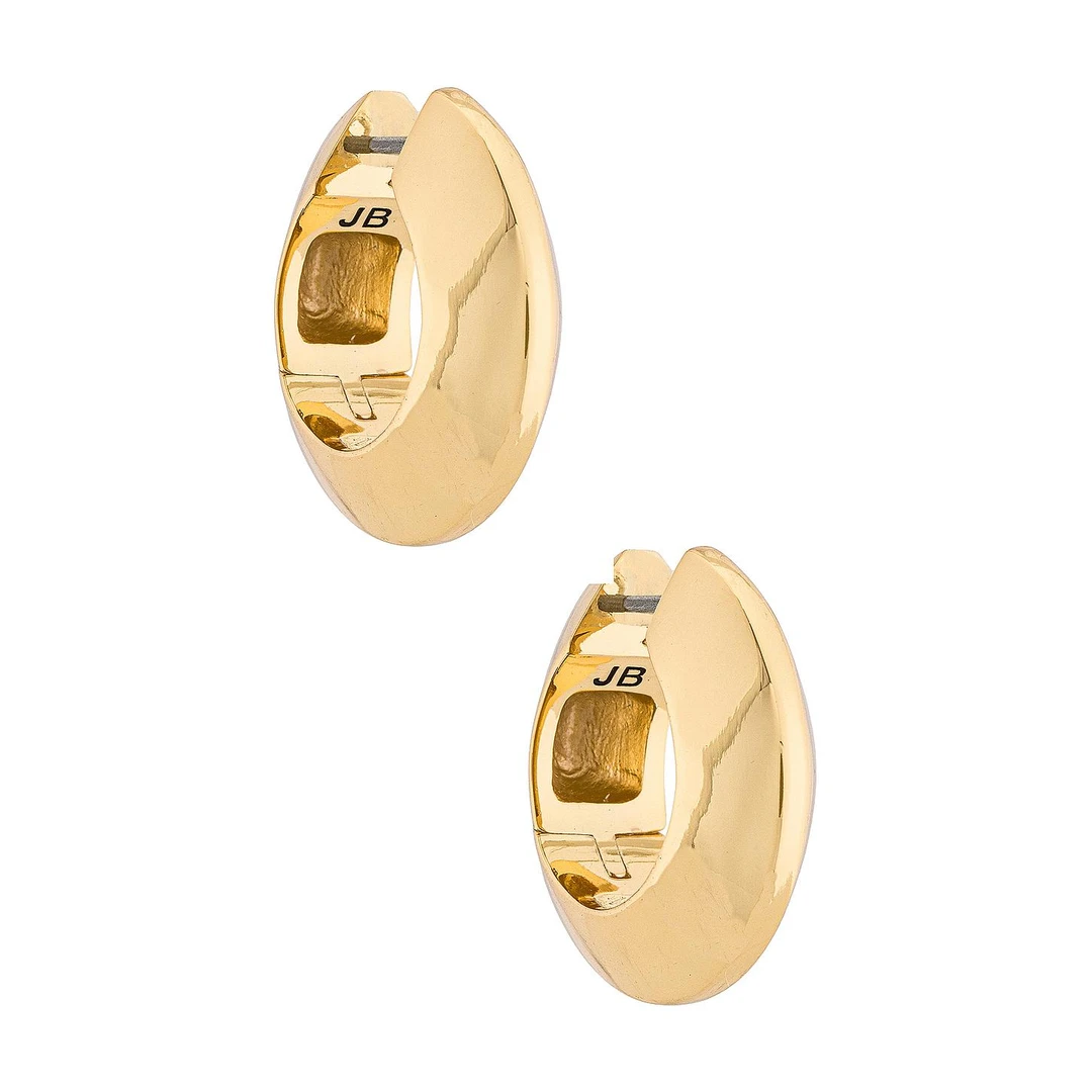 JENNY BIRD WIDE HINGED 圆环耳饰 金属金色 耳环