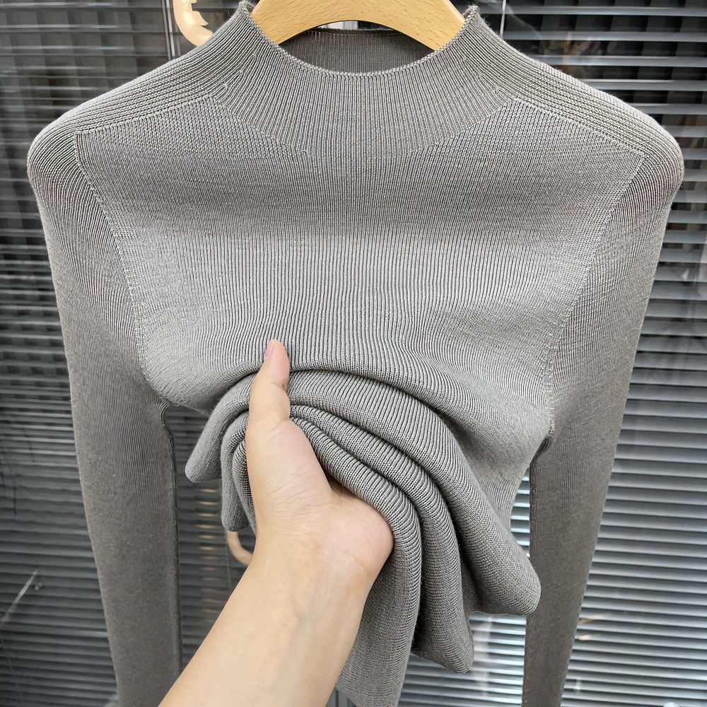 【周老板100%精纺羊毛衫】可机洗不缩水不变形无缝一体时尚针织衫女