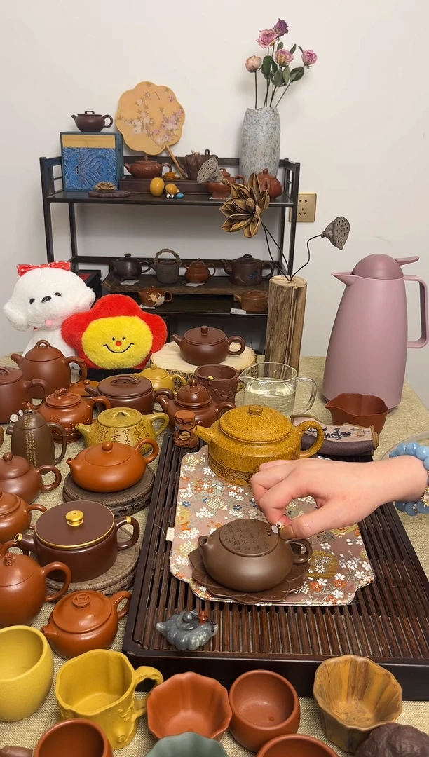 【闪购商品】紫砂茶案底槽清刻字扁玉