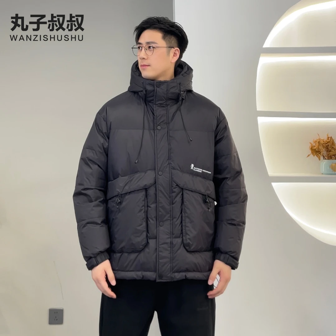 羽绒服男冬季新款潮牌帅气高端短款连帽保暖舒适时尚外套STDY918