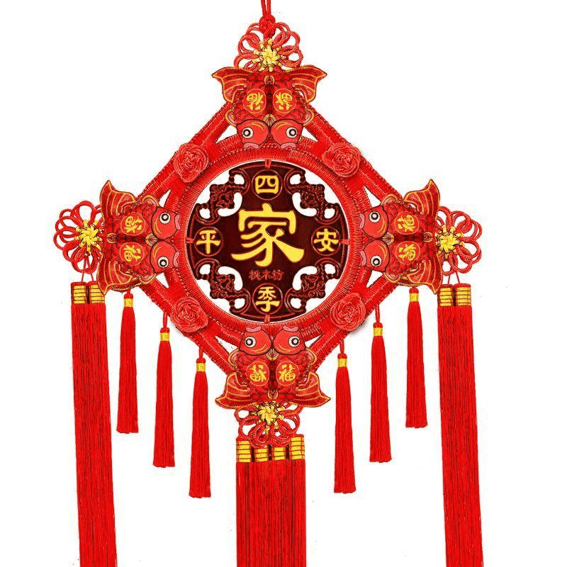 中国结挂件客厅大号桃木福字新款手工挂饰墙上小装饰品平安结