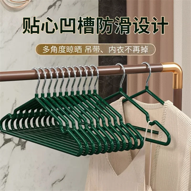 晾衣架防滑无痕浸塑70g特粗款实心家用晾晒纳米无痕衣架轻奢衣撑