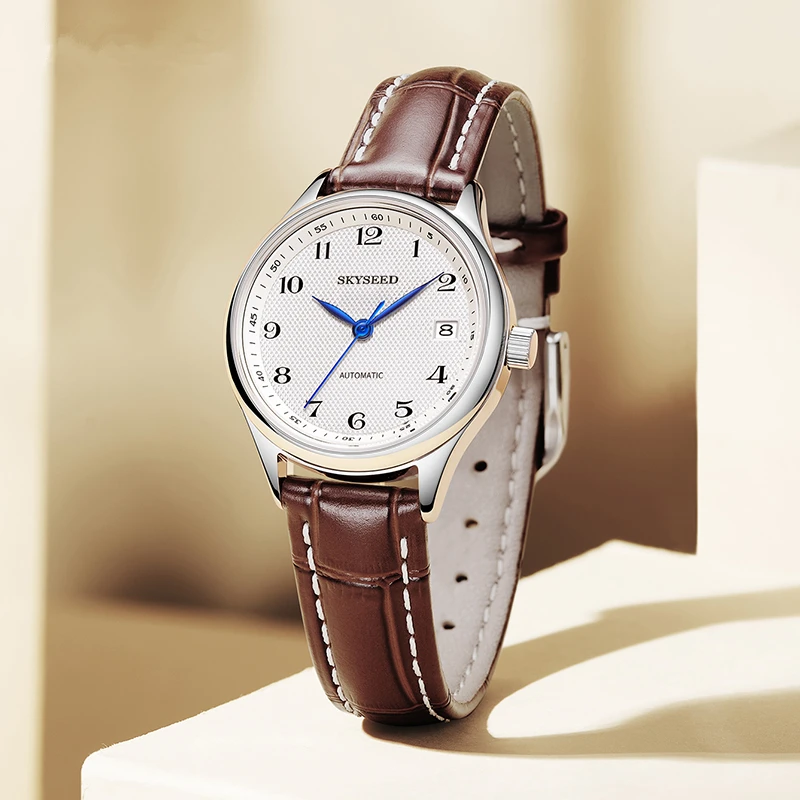 名匠系列 简约轻奢女士机械表日历款蝴蝶表扣（多多）