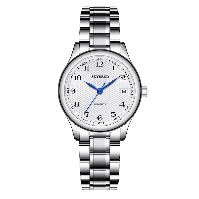 名匠系列 简约轻奢女士机械表日历款蝴蝶表扣（红姐）