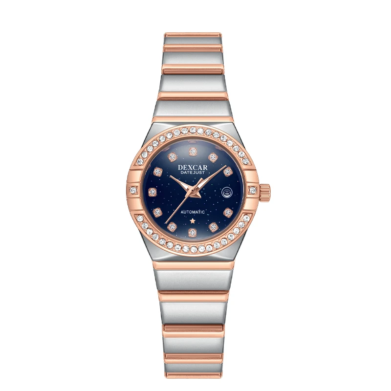 轻奢女款全自动腕表女表日历+镶钻款（星星）