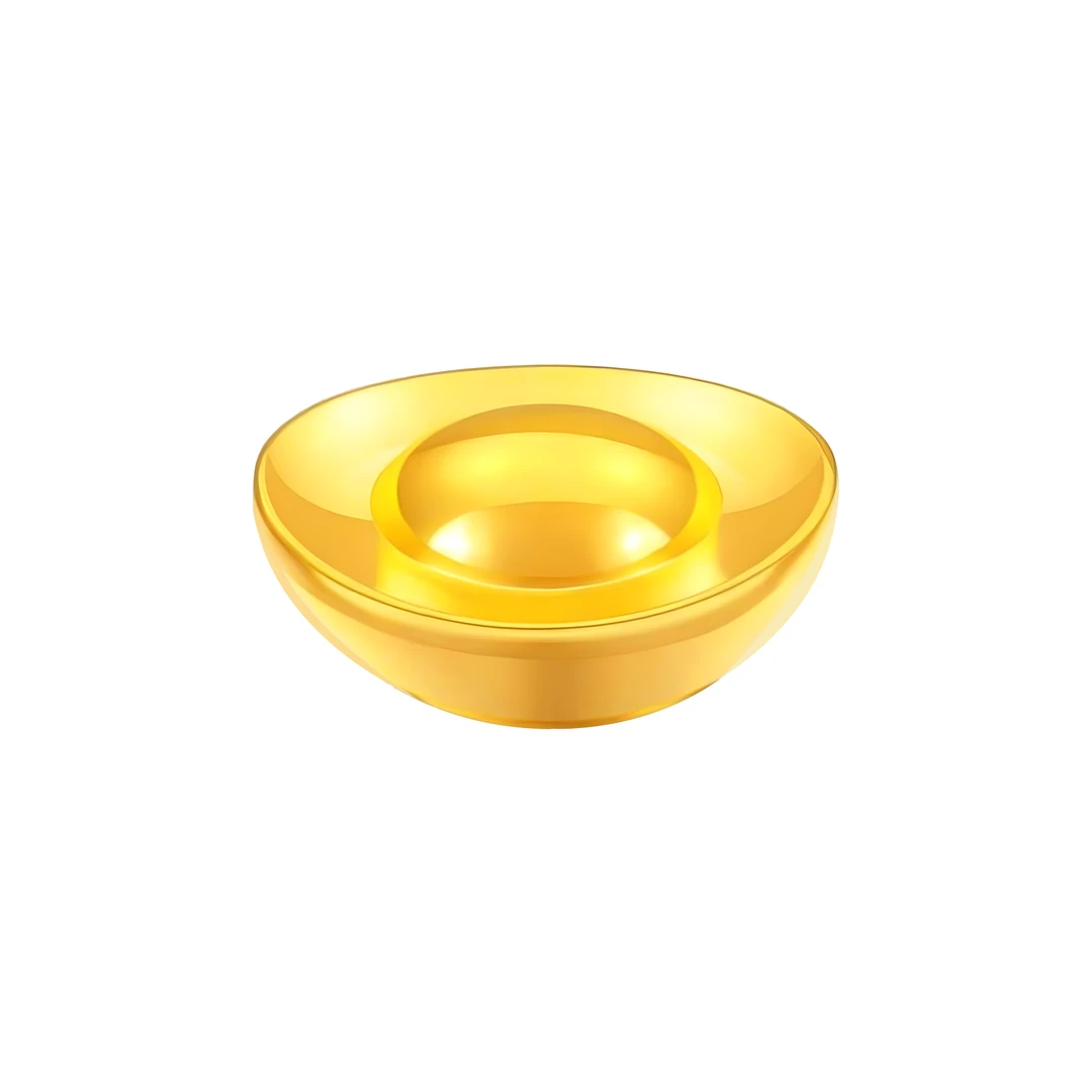 深之星足金9999黄金1g2g5g10g实心金元宝(送玻璃瓶)