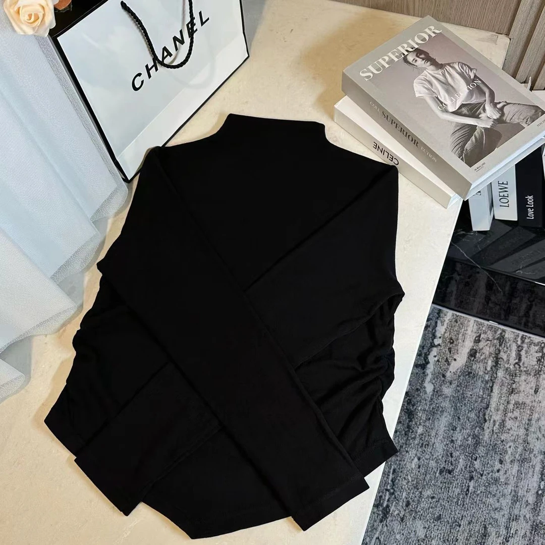 微胖温柔【极简不规则内搭】显瘦百搭气质舒适打底衫WR9051