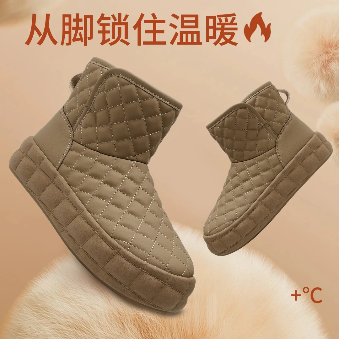 加绒厚底保暖雪地靴女冬季防滑舒适