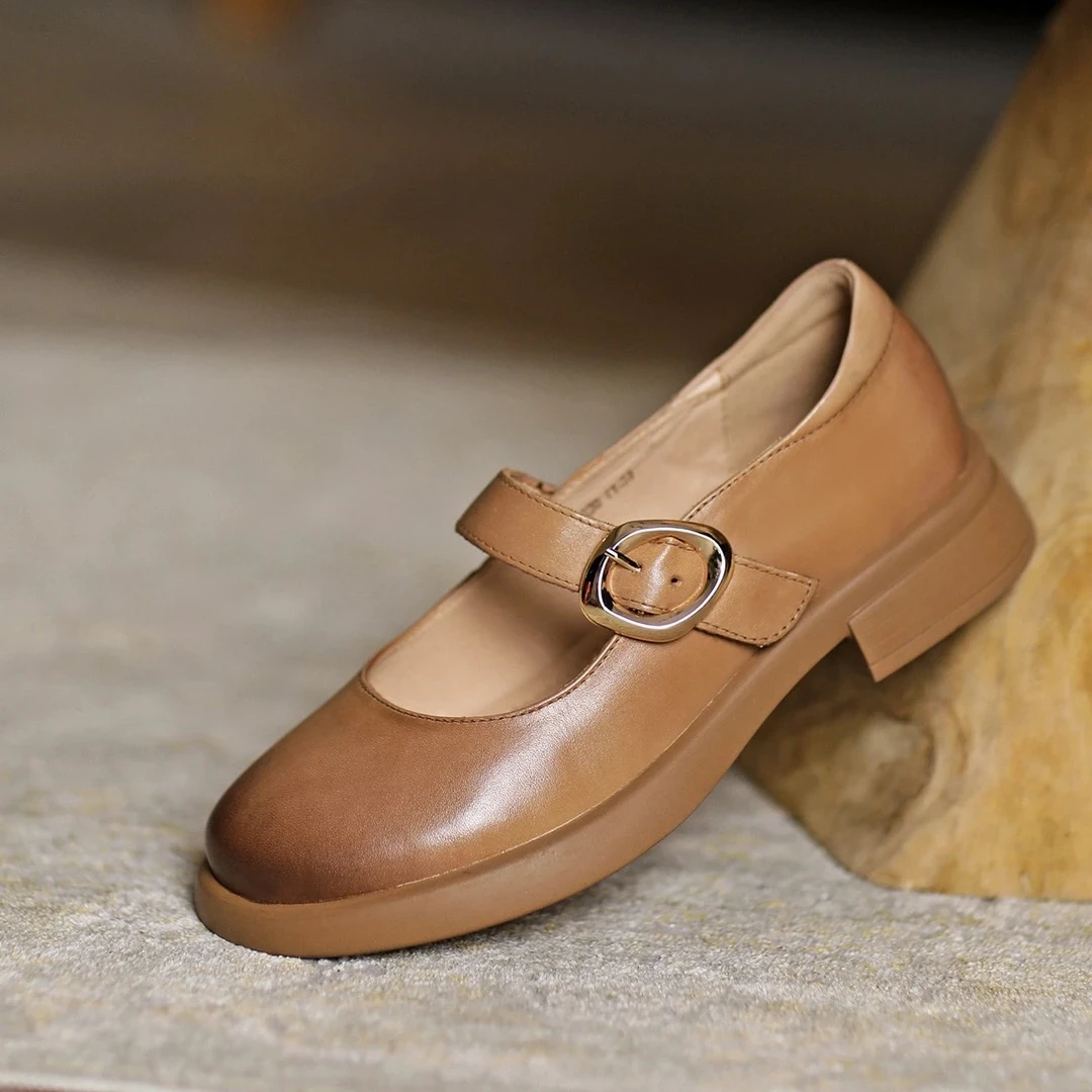 断码专拍  复古玛丽珍女鞋一字扣浅口鞋