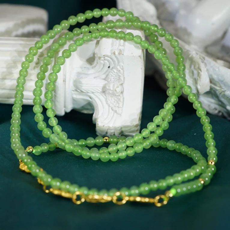 S925和田玉碧玉项链3+ ZYZB111104