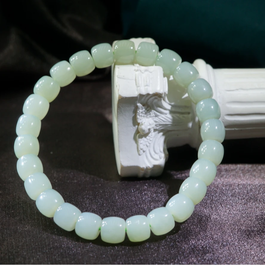 和田玉且末蓝老型手串7.5+ HZZB101405