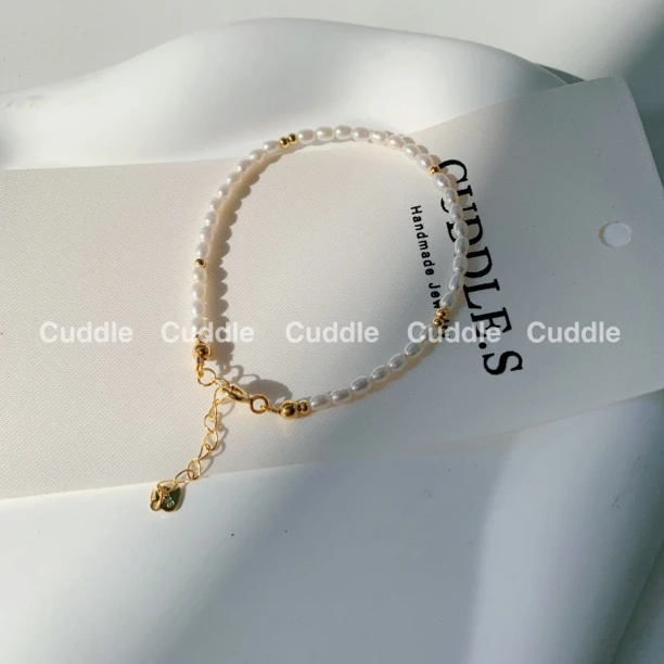 合金手链 CUDDLE 美产包金 小米珠手链 百搭复古 叠戴神器